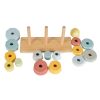 Tooky Toy Piramis toronyépítő montessori fa játék 17db-os 