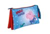 Peppa malac Rocket 3 rekeszes tolltartó 21 cm