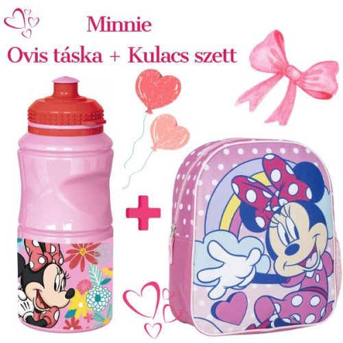 Minnie Egér Ovis táska + kulacs szett