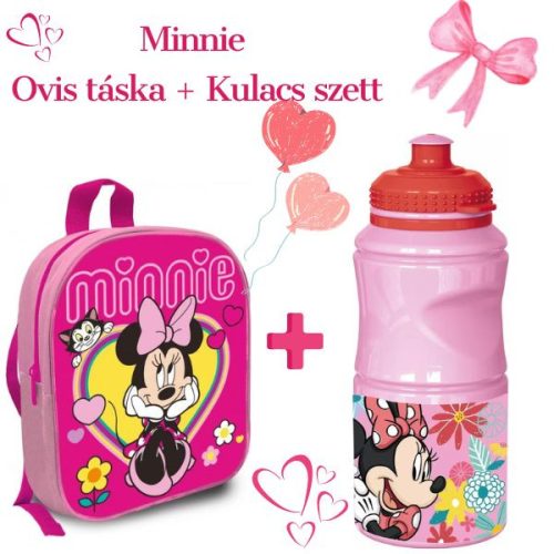 Minnie Egér Ovis táska + kulacs szett