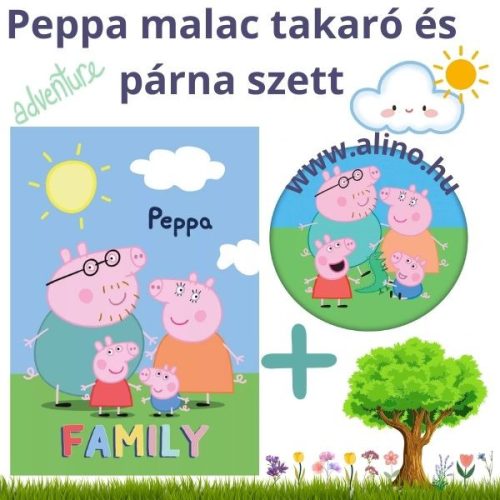 Peppa malac takaró és párna szett