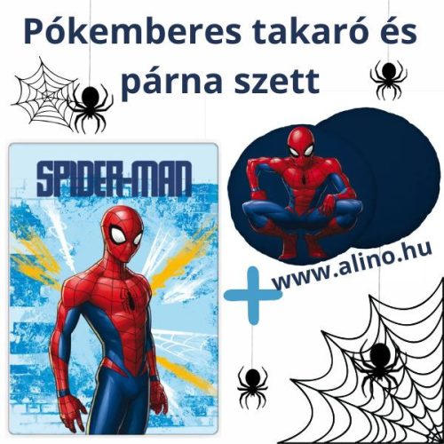 Pókemberes takaró és párna szett - Spiderman