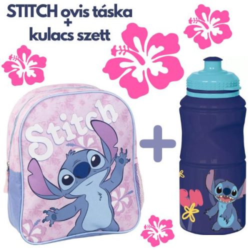 Stitch Ovis táska + kulacs szett