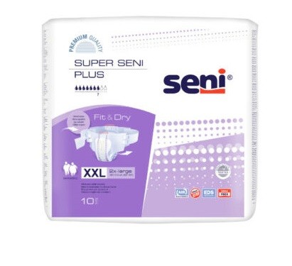 SENI SUPER PLUS FELNŐTT PELENKA "XXL" - 160 - 210 cm - 10 db/cs